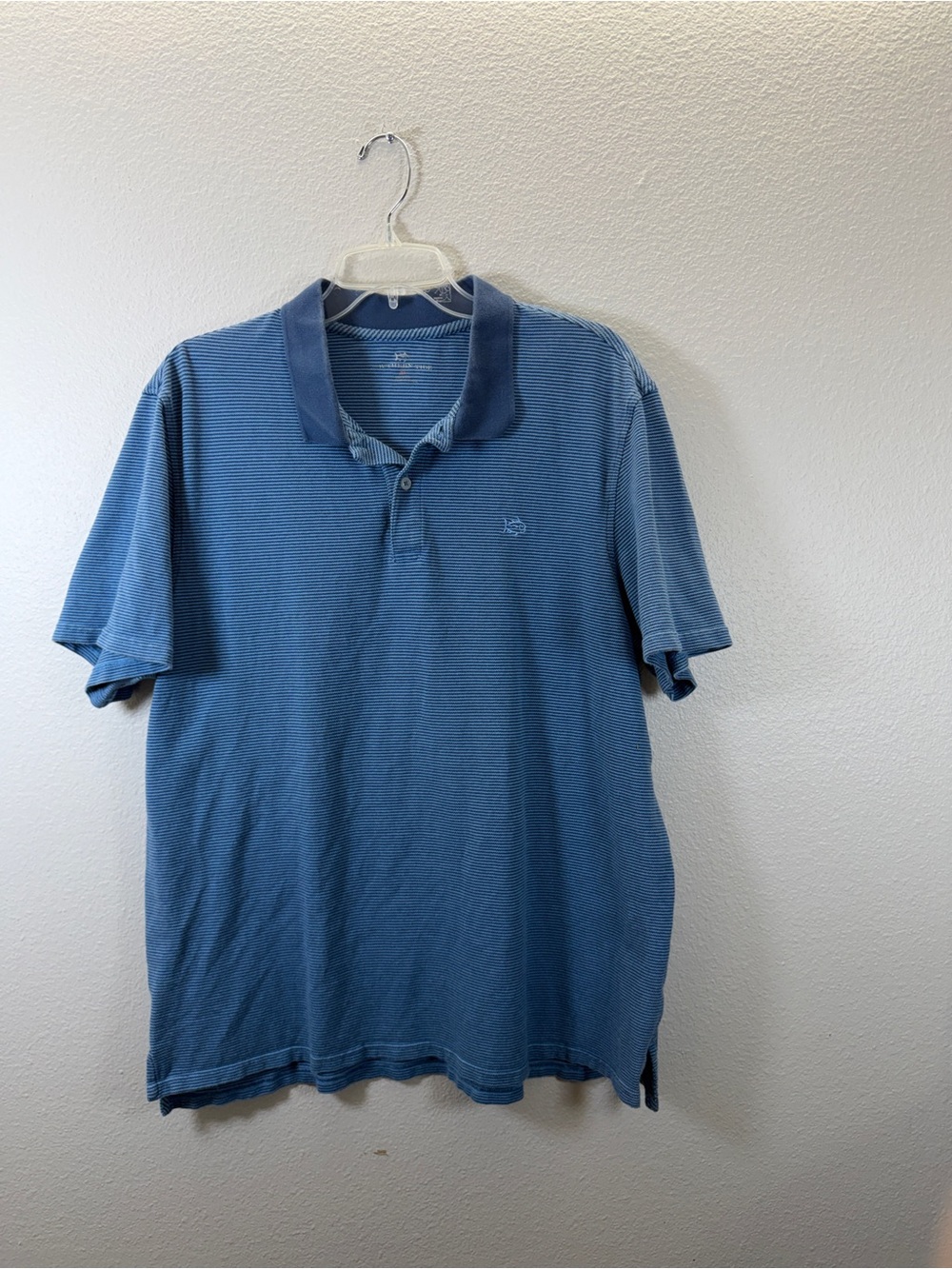 Southern Tide Men's Light Blue Striped Polo